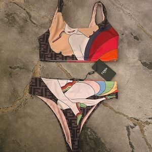 Fendi 2pc swimsuit Xl